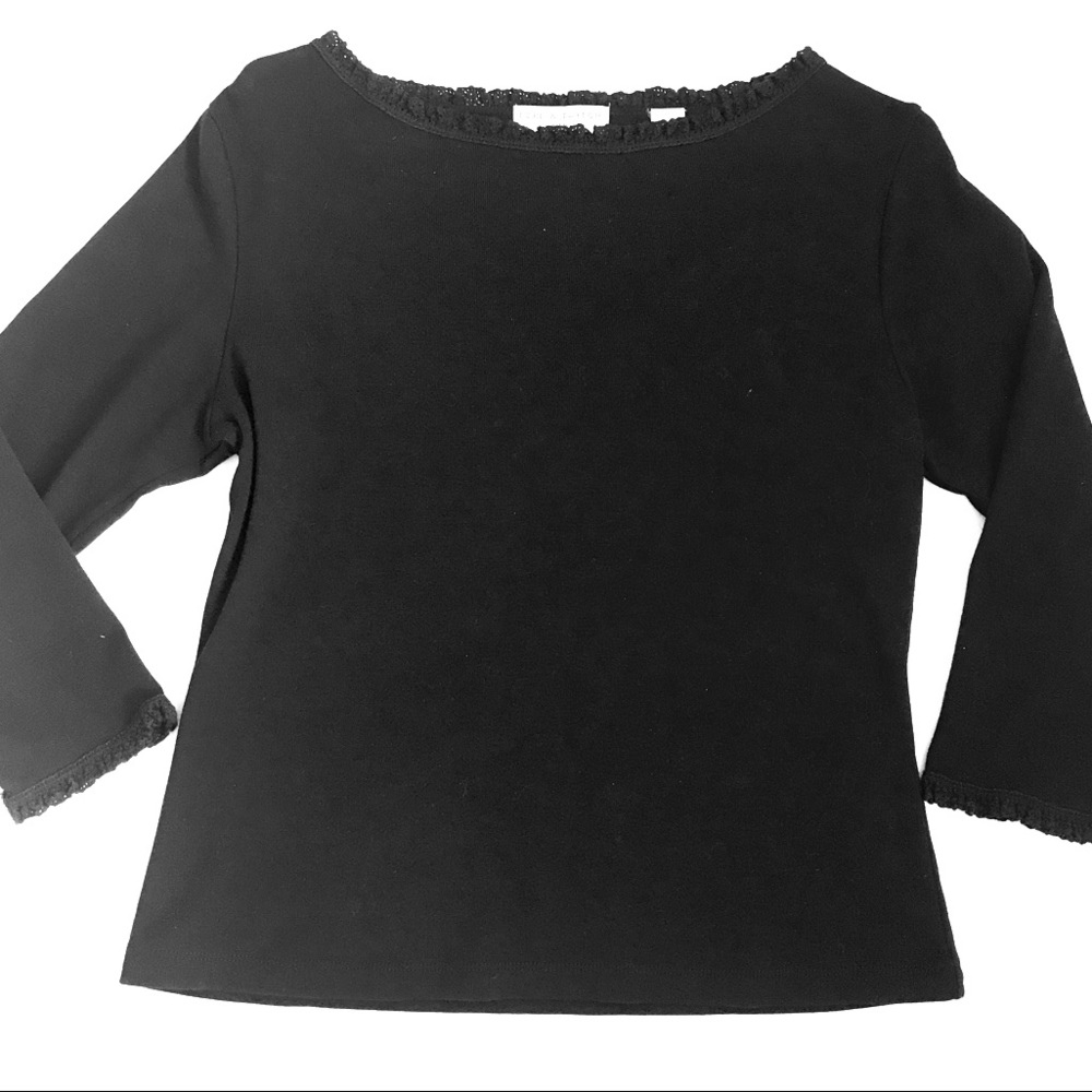 Lacey Neckline Petite Top